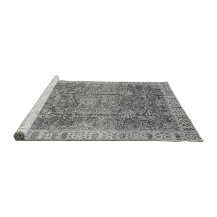 Sideview of Machine Washable Oriental Gray Traditional Rug, wshabs3889gry