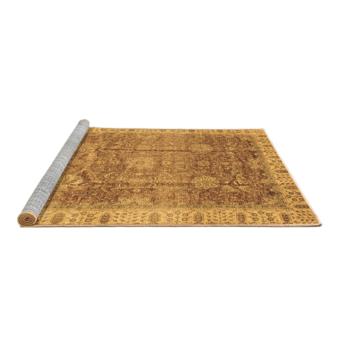 Sideview of Machine Washable Oriental Brown Traditional Rug, wshabs3889brn