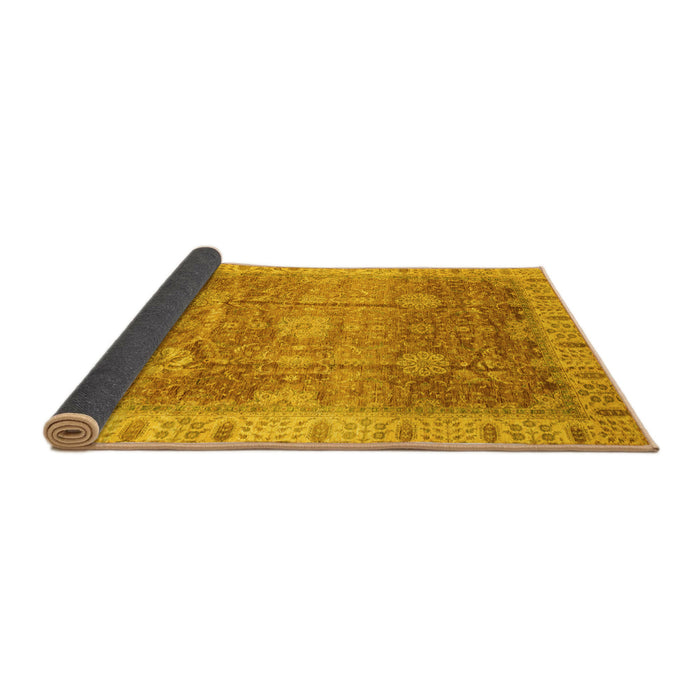 Sideview of Oriental Yellow Traditional Rug, abs3889yw