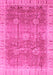 Machine Washable Oriental Pink Traditional Rug, wshabs3889pnk