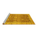 Sideview of Machine Washable Oriental Yellow Traditional Rug, wshabs3889yw