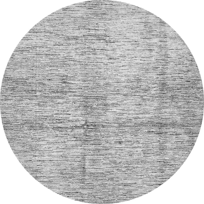Round Abstract Gray Modern Rug, abs388gry