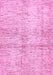 Machine Washable Abstract Pink Modern Rug, wshabs388pnk