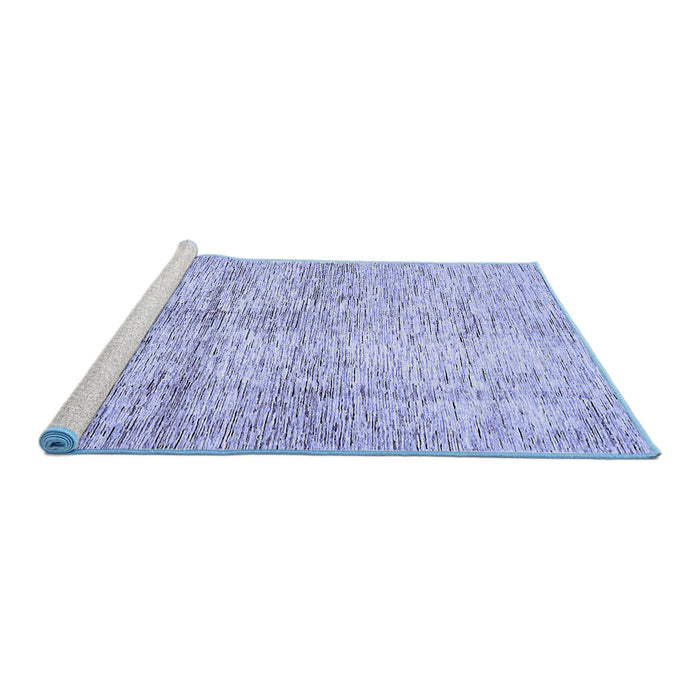 Sideview of Machine Washable Abstract Blue Modern Rug, wshabs388blu