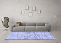 Machine Washable Abstract Blue Modern Rug, wshabs388blu