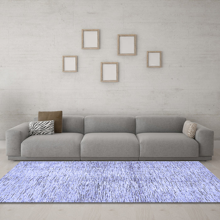 Machine Washable Abstract Blue Modern Rug in a Living Room, wshabs388blu