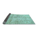 Sideview of Abstract Light Blue Modern Rug, abs388lblu