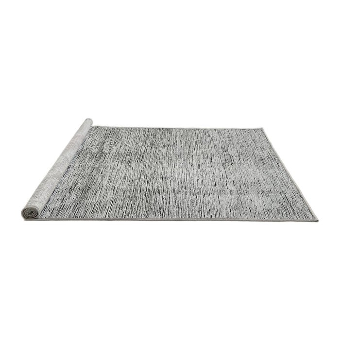 Sideview of Machine Washable Abstract Gray Modern Rug, wshabs388gry