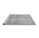 Sideview of Machine Washable Abstract Gray Modern Rug, wshabs388gry