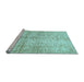 Sideview of Machine Washable Abstract Light Blue Modern Rug, wshabs388lblu