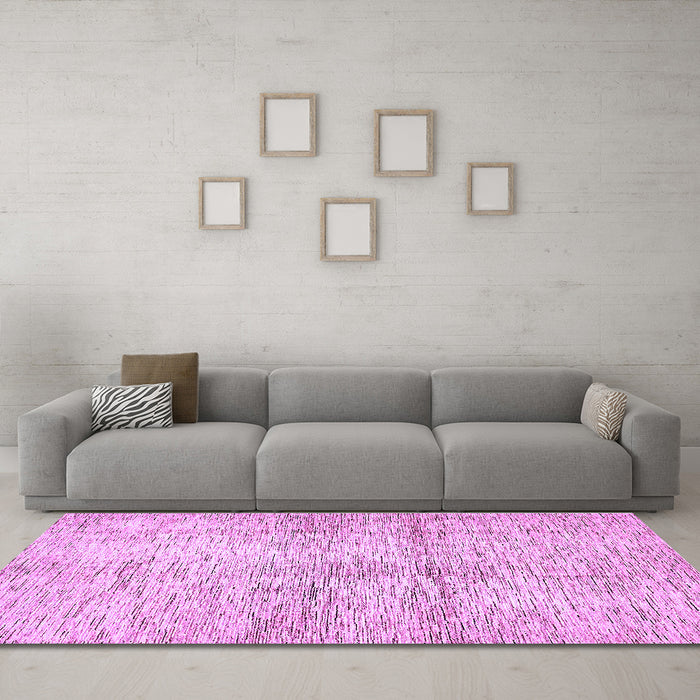 Machine Washable Abstract Purple Modern Area Rugs in a Living Room, wshabs388pur