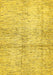 Abstract Yellow Modern Rug, abs388yw