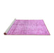 Sideview of Machine Washable Abstract Purple Modern Area Rugs, wshabs388pur