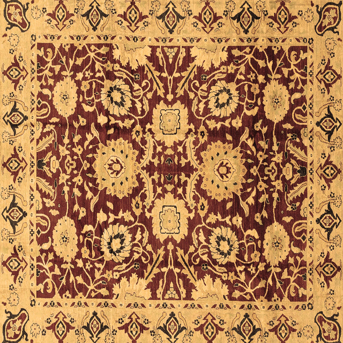 Square Abstract Brown Modern Rug, abs3890brn