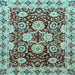 Square Machine Washable Abstract Light Blue Modern Rug, wshabs3890lblu