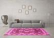 Machine Washable Abstract Pink Modern Rug in a Living Room, wshabs3890pnk