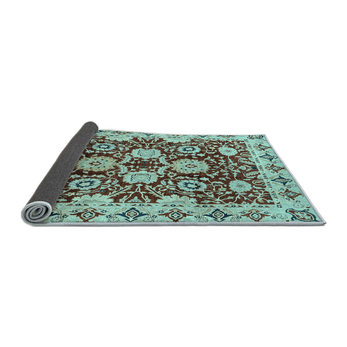 Sideview of Abstract Light Blue Modern Rug, abs3890lblu