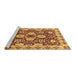 Sideview of Machine Washable Abstract Brown Modern Rug, wshabs3890brn