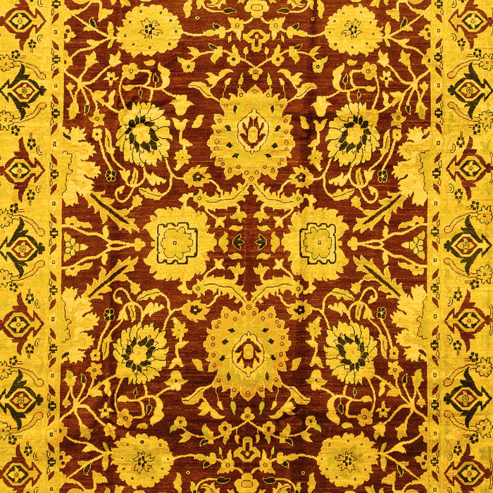 Machine Washable Abstract Yellow Modern Rug, wshabs3890yw
