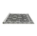 Sideview of Machine Washable Abstract Gray Modern Rug, wshabs3890gry