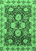 Machine Washable Abstract Emerald Green Modern Area Rugs, wshabs3890emgrn