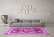 Machine Washable Abstract Purple Modern Area Rugs in a Living Room, wshabs3890pur