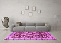 Machine Washable Abstract Purple Modern Rug, wshabs3890pur