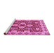 Sideview of Machine Washable Abstract Pink Modern Rug, wshabs3890pnk