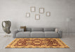 Machine Washable Abstract Brown Modern Rug in a Living Room,, wshabs3890brn