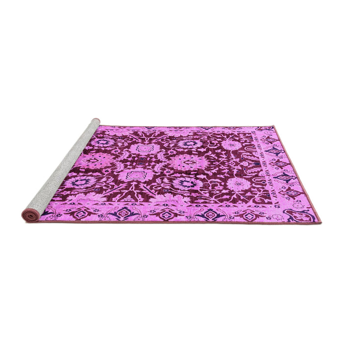 Sideview of Machine Washable Abstract Purple Modern Area Rugs, wshabs3890pur