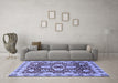 Machine Washable Abstract Blue Modern Rug in a Living Room, wshabs3890blu