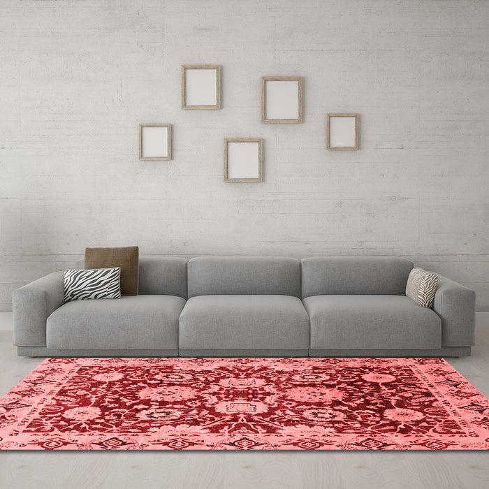 Modern Red Washable Rugs