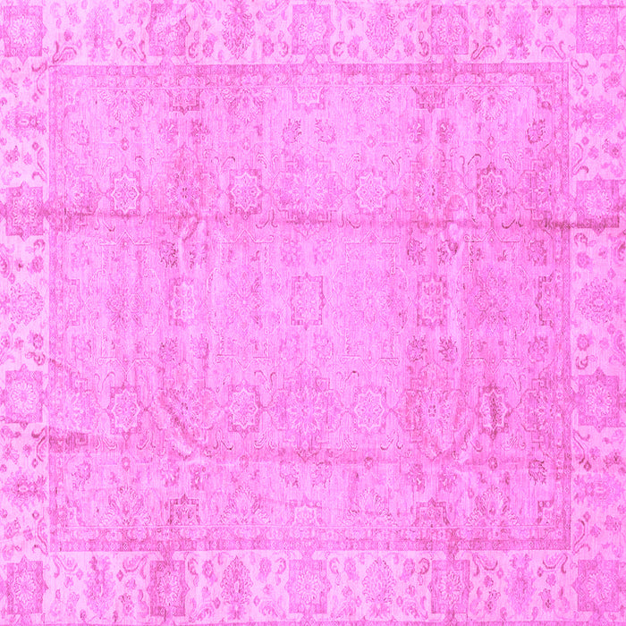 Square Machine Washable Oriental Purple Traditional Area Rugs, wshabs3891pur