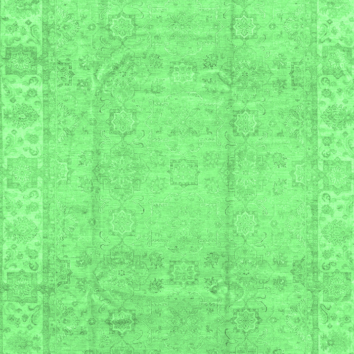Machine Washable Oriental Emerald Green Traditional Area Rugs, wshabs3891emgrn