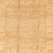 Square Abstract Orange Oriental Rug, abs3891