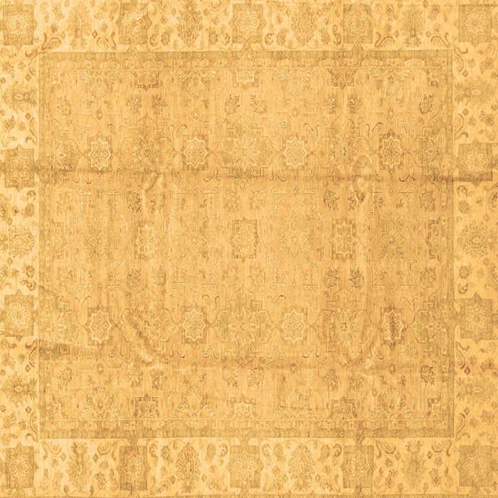 Square Oriental Brown Traditional Rug, abs3891brn
