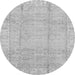 Round Oriental Gray Traditional Rug, abs3891gry