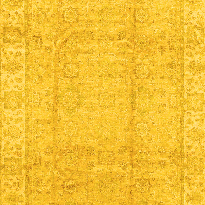 Machine Washable Oriental Yellow Traditional Rug, wshabs3891yw