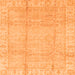 Square Oriental Orange Traditional Rug, abs3891org
