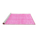 Sideview of Machine Washable Oriental Pink Traditional Rug, wshabs3891pnk