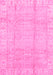 Machine Washable Oriental Pink Traditional Rug, wshabs3891pnk