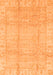 Machine Washable Oriental Orange Traditional Area Rugs, wshabs3891org