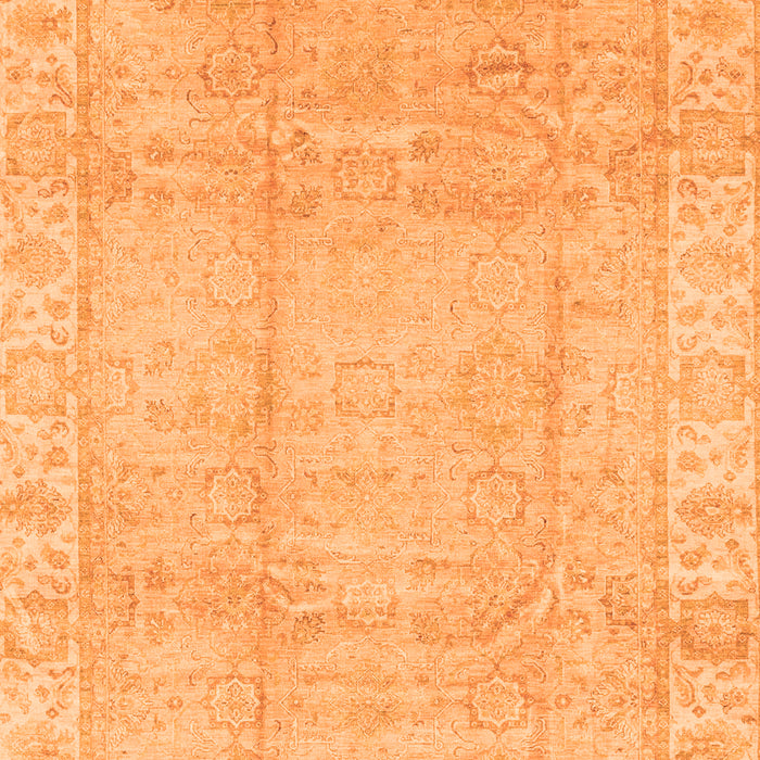 Machine Washable Oriental Orange Traditional Area Rugs, wshabs3891org