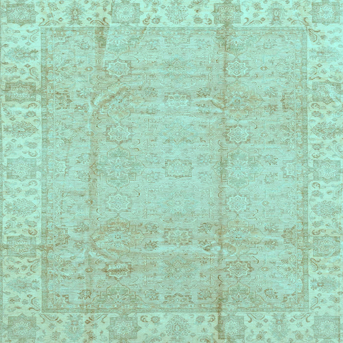 Square Oriental Light Blue Traditional Rug, abs3891lblu