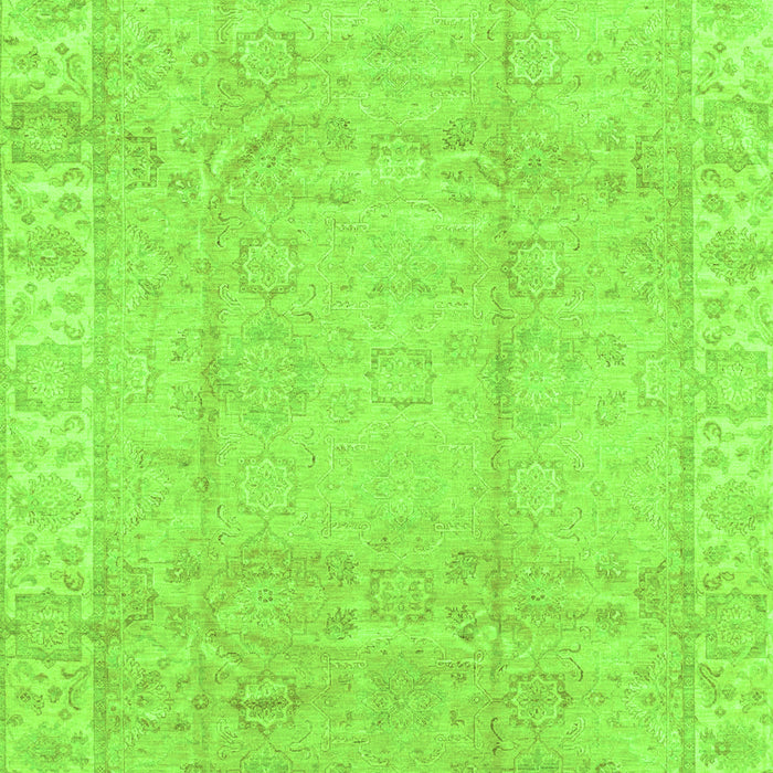 Machine Washable Oriental Green Traditional Area Rugs, wshabs3891grn