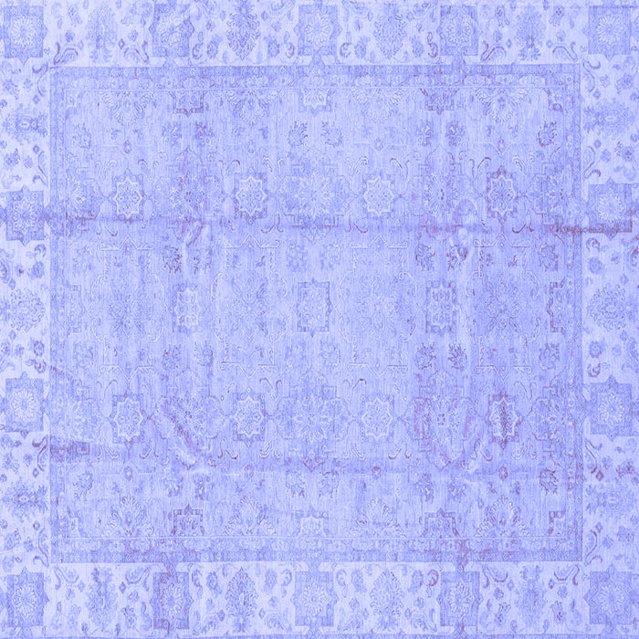 Square Oriental Blue Traditional Rug, abs3891blu