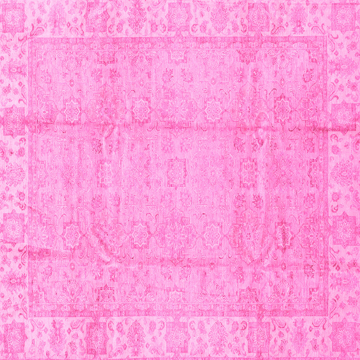 Square Oriental Pink Traditional Rug, abs3891pnk