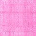 Square Oriental Pink Traditional Rug, abs3891pnk