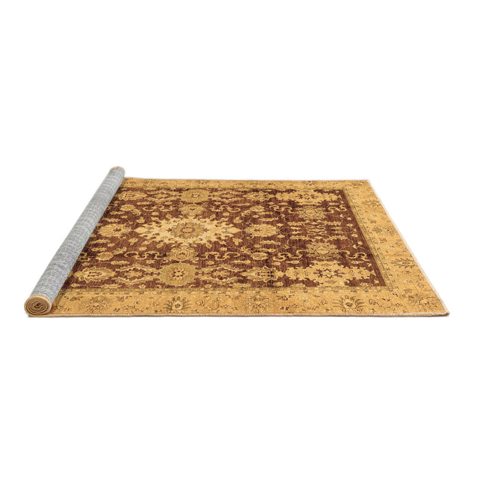 Sideview of Machine Washable Oriental Brown Traditional Rug, wshabs3892brn