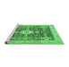 Sideview of Machine Washable Oriental Emerald Green Traditional Area Rugs, wshabs3892emgrn